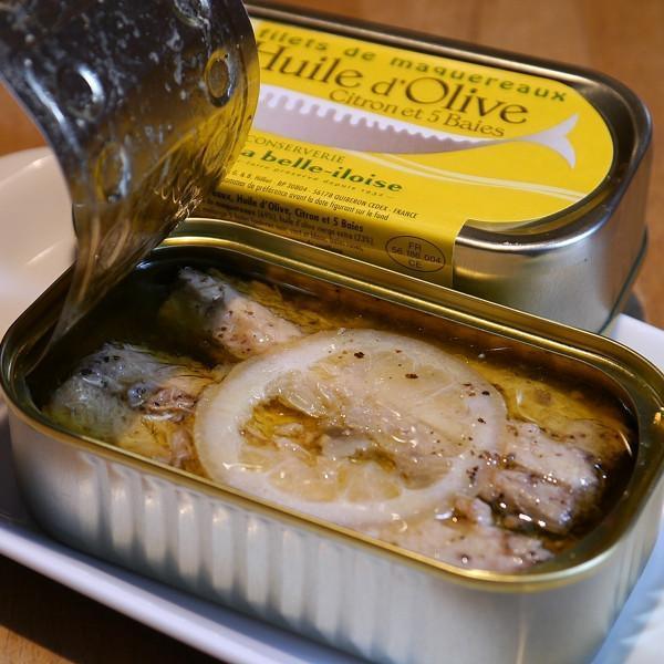 Makrelenfilets in Olivenöl mit Zitrone und Pfeffer Belle Iloise