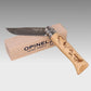 Opinel N° 8 Taschenmesser - Buchenholzgriff graviert Opinel