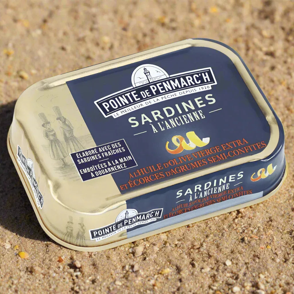 Sardine in Olivenöl mit kandierten Zitrusfrüchten La Pointe de Penmarch
