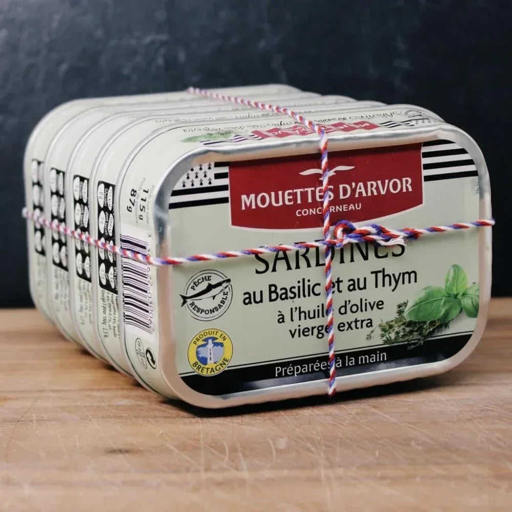 Sardinen mit Thymian und Basilikum Mouettes d'Arvor