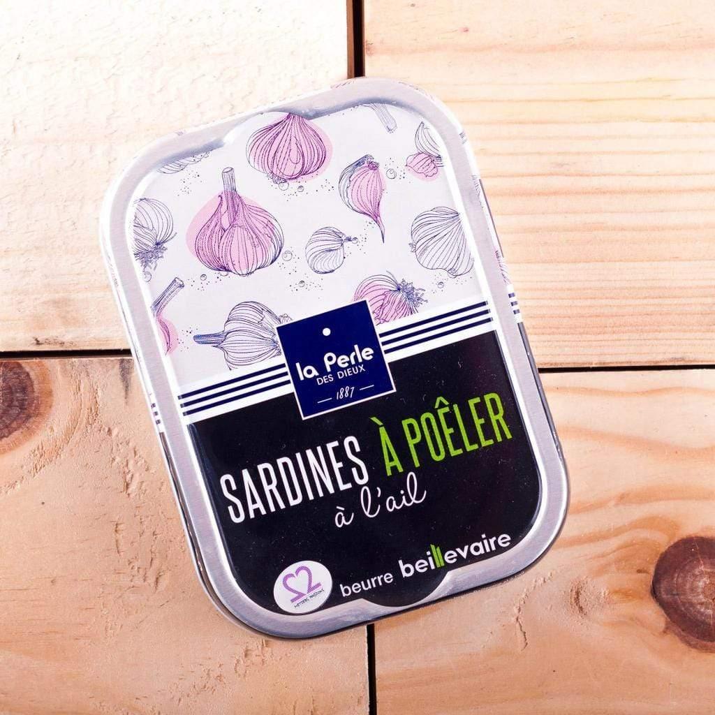 Sardinen zum Braten in Beillevaire Fassbutter mit Knoblauch Perle des Dieux