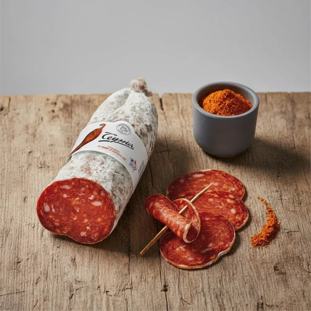 Saucisson d'Ardèche mit Piment d'Espelette 200-250g Teyssier Salaisons