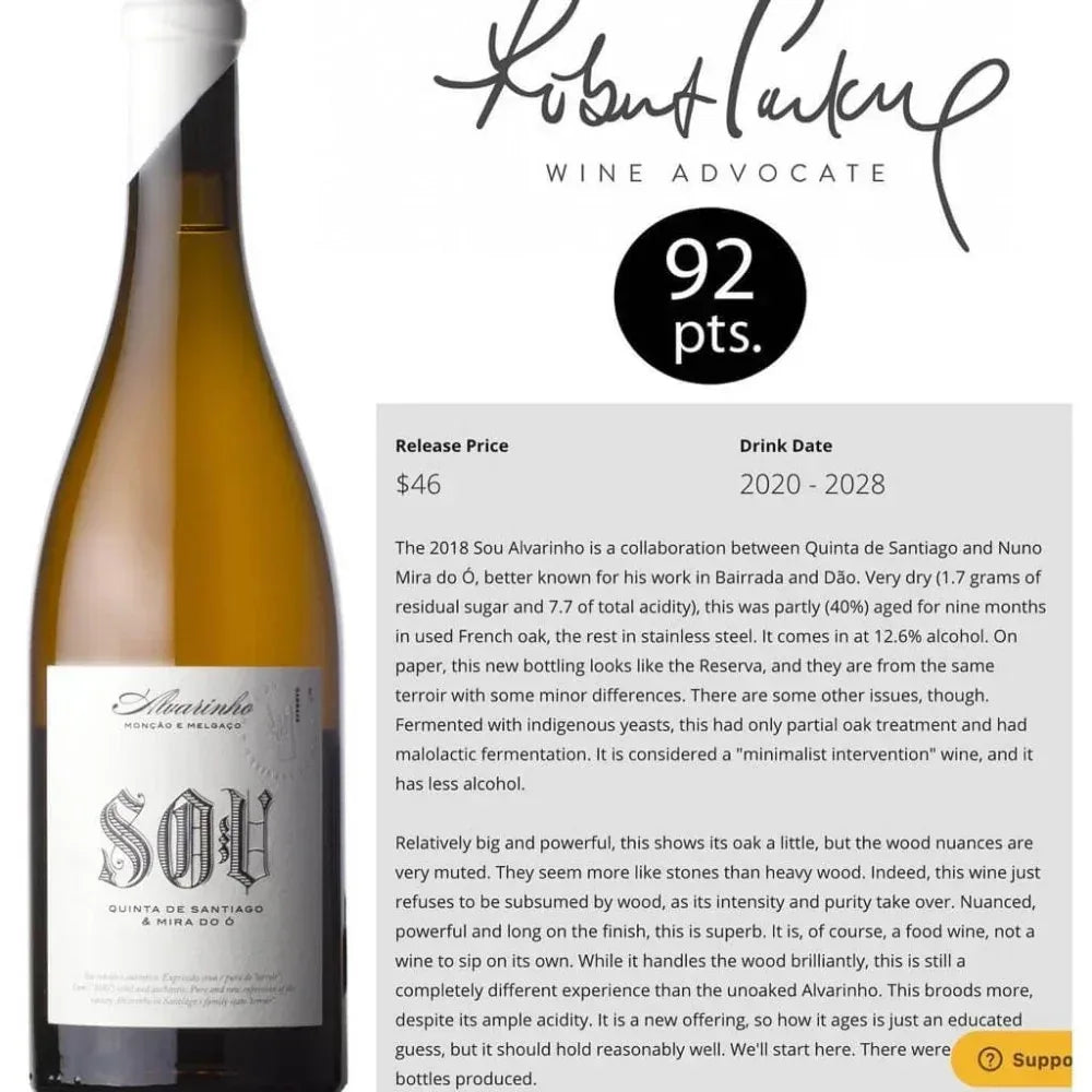 "Sou 2018" Alvarinho de Monção e Melgaço Nuno Mira do Ó