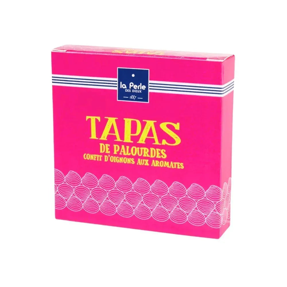 Tapas von Venusmuscheln mit Zwiebeln Perle des Dieux