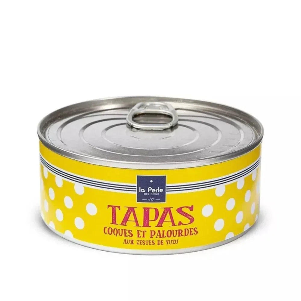 Tapas von Venusmuscheln und Herzmuscheln mit Yuzu Perle des Dieux