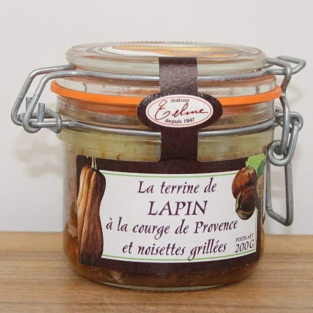 Terrine vom Kaninchen mit Butternut-Kürbis und gerösteten Haselnüssen 200g Maison Telme