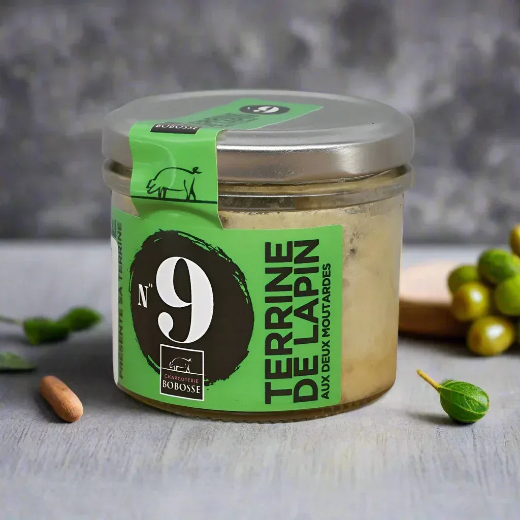 Verrine N°9 : Kaninchenterrine mit zweierlei Senf und Haselnüssen - Bobosse Bobosse Lyon